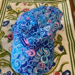 Lilly Pulitzer Vibrant Blue Patterned Cap